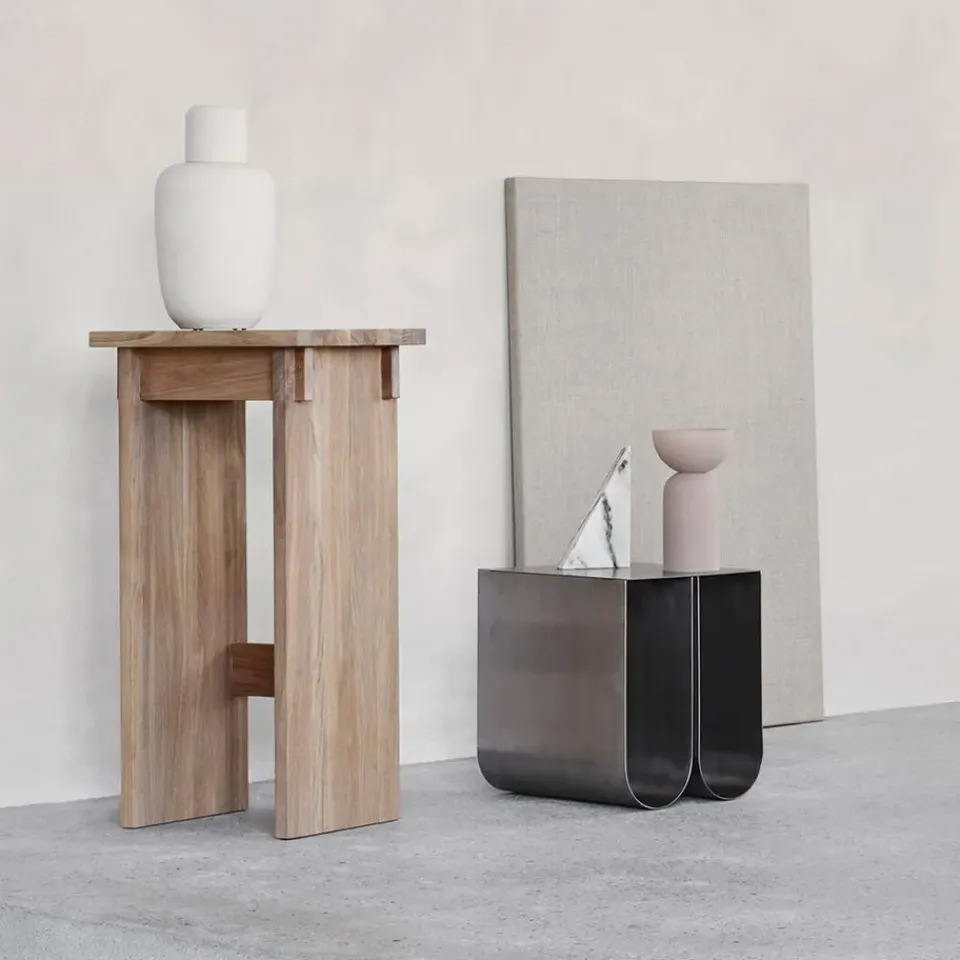 Kristina Dam Studio Mesas Auxiliares<Mesa auxiliar Curved, Stainless steel Gris