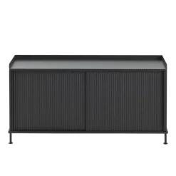 Muuto Mesas Para Tv Y Media|Mesas Para Tv Y Media<Mesa auxiliar Enfold baja 125x45x63 cm, Black-Black Negro