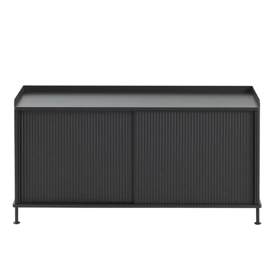 Muuto Mesas Para Tv Y Media|Mesas Para Tv Y Media<Mesa auxiliar Enfold baja 125x45x63 cm, Black-Black Negro