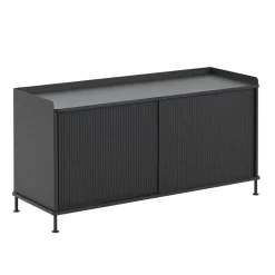 Muuto Mesas Para Tv Y Media|Mesas Para Tv Y Media<Mesa auxiliar Enfold baja 125x45x63 cm, Black-Black Negro