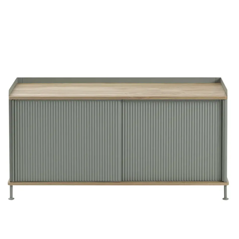 Muuto Mesas Para Tv Y Media|Mesas Para Tv Y Media<Mesa auxiliar Enfold baja 125x45x63 cm, Oak-Dusty green MarrónVerde
