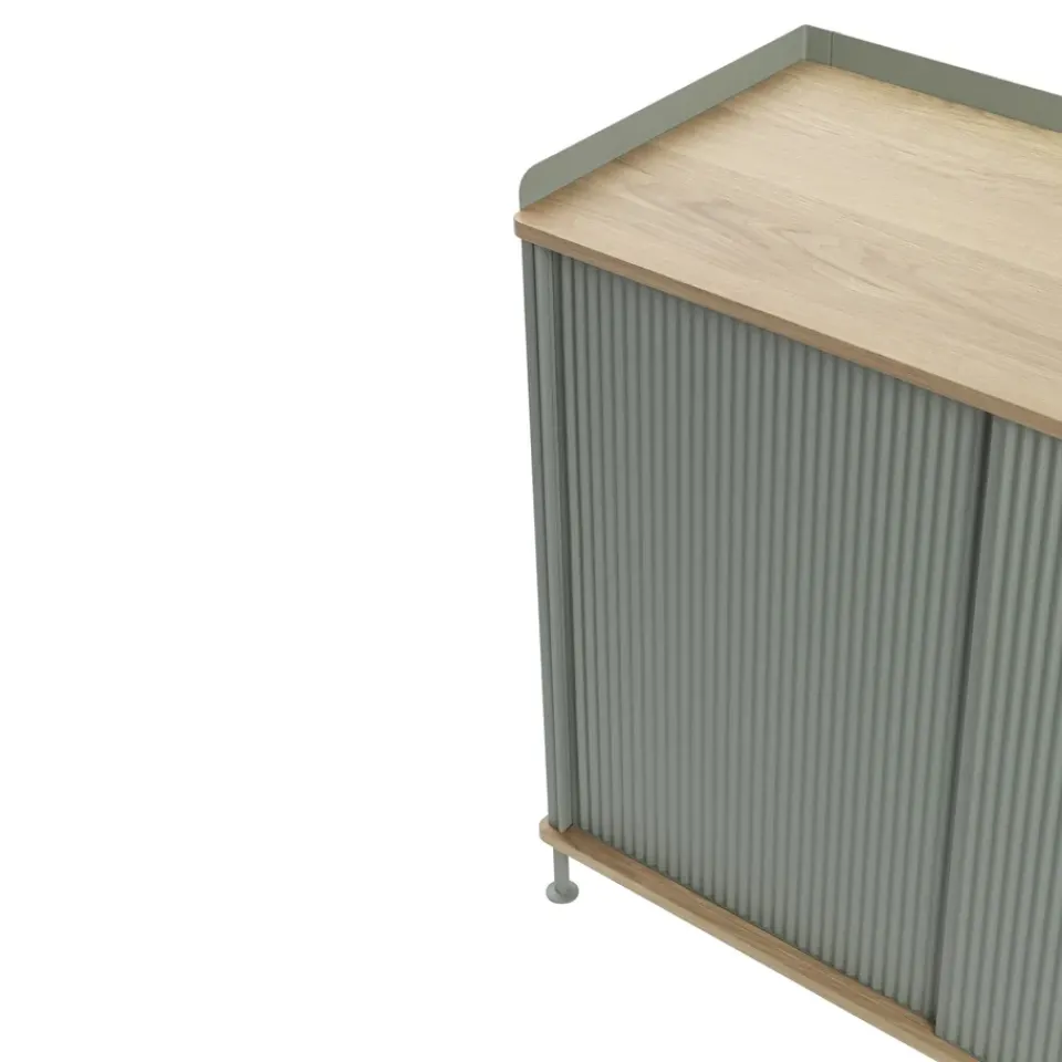 Muuto Mesas Para Tv Y Media|Mesas Para Tv Y Media<Mesa auxiliar Enfold baja 125x45x63 cm, Oak-Dusty green MarrónVerde