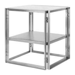 Kristina Dam Studio Mesa auxiliar Foldable 40x40 cm, Acero inoxidable cepillado Plateado Clearance
