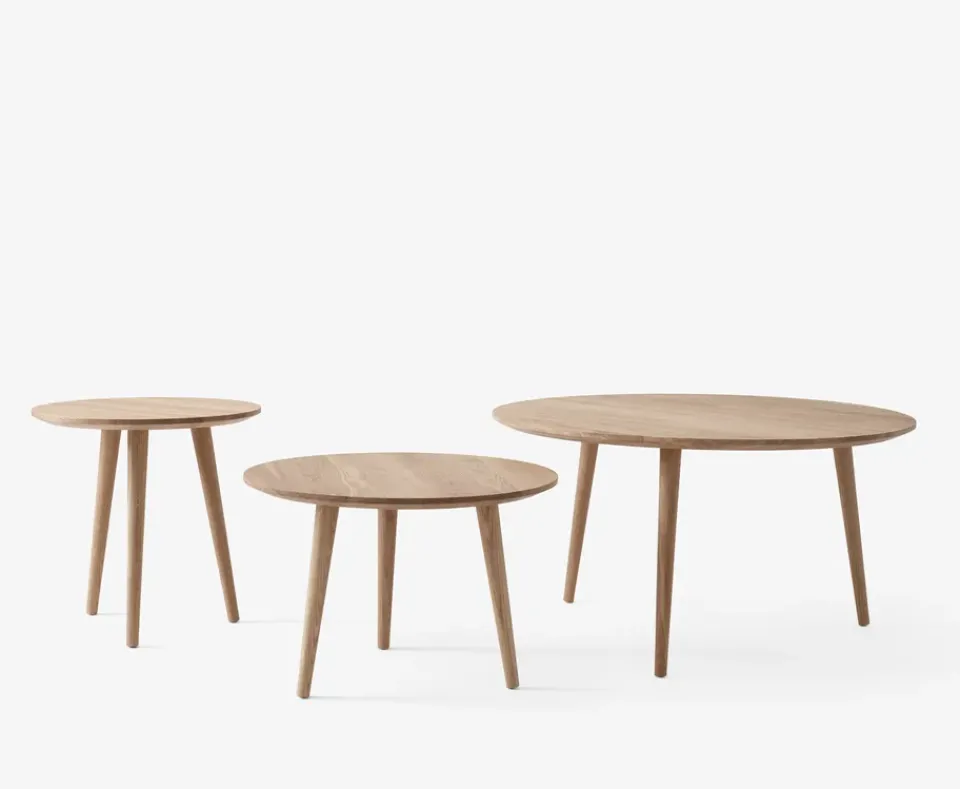 &Tradition Mesa auxiliar In Between SK14 Ø90 cm, Oiled oak Beige Hot