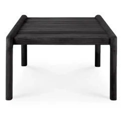 Ethnicraft Mesa auxiliar Jack outdoor en teka lacado , 54x54 cm Negro