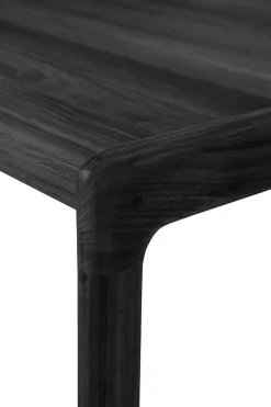 Ethnicraft Mesa auxiliar Jack outdoor en teka lacado , 54x54 cm Negro