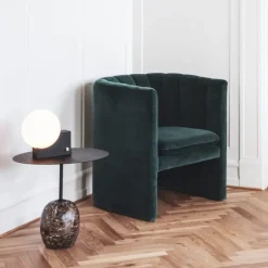 &Tradition Mesa auxiliar Lato LN9, , mármol emparador Negro Outlet