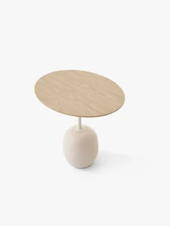 &Tradition Mesa auxiliar Lato LN9, Oak-Crema diva marble Beige Best