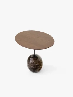 &Tradition Mesas Auxiliares<Mesa auxiliar Lato LN9, Walnut-Emparador marble Marrón