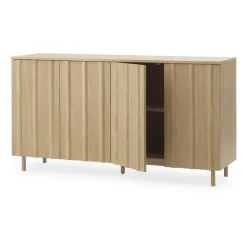 Normann Copenhagen Mesa auxiliar Rib 45x159 cm, Oak Marrón Hot