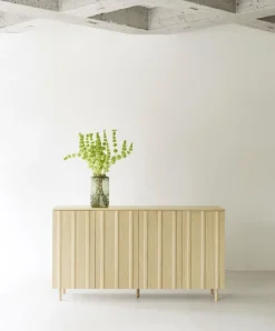 Normann Copenhagen Mesa auxiliar Rib 45x159 cm, Oak Marrón Hot