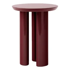 &Tradition Mesa auxiliar Tung JA3, burgundy red Rojo Discount