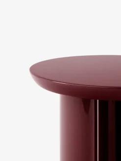 &Tradition Mesa auxiliar Tung JA3, burgundy red Rojo Discount