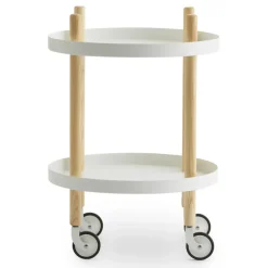 Normann Copenhagen Carritos Auxiliares<Mesa Block Ø45 cm, Blanco