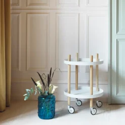 Normann Copenhagen Carritos Auxiliares<Mesa Block Ø45 cm, Blanco