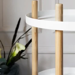 Normann Copenhagen Carritos Auxiliares<Mesa Block Ø45 cm, Blanco