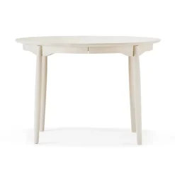 Stolab Mesas De Comedor<Mesa Carl Ø115, extensible, Abedul aceitado blanco Beige