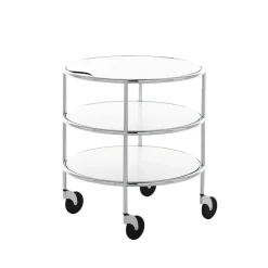 Lammhults Carritos Auxiliares<Mesa con ruedas Chicago I, Laminado -cromo Blanco