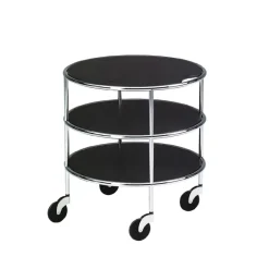 Lammhults Mesa con ruedas Chicago I, Laminado -cromo Negro Discount