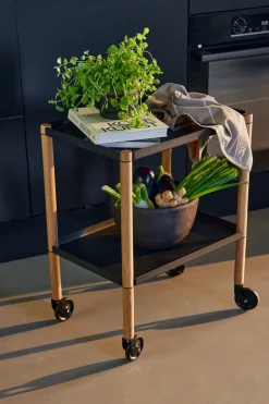 Andersen Furniture Carritos Auxiliares<Mesa Connect, Roble aceitado, metal Negro