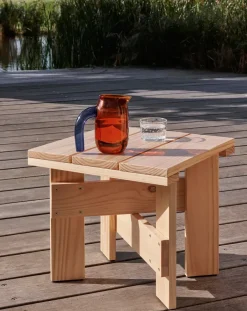 HAY Mesas De Centro De Exterior<Mesa Crate Low Table 45x45x40 cm pino lacado, Pino lacado con barniz al agua Beige