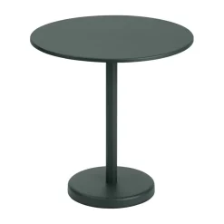 Muuto Mesa de acero Linear Ø70 cm, Dark green Verde Best