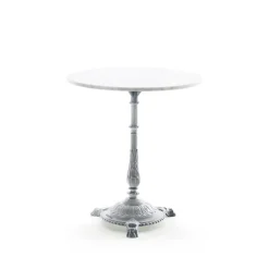 Byarums bruk Mesa de café Classic, Mármol , soporte de aluminio en bruto Blanco Outlet
