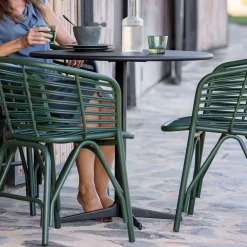 Cane-line Mesa de café Drop Ø80 cm, Lava grey-lava grey Gris Best