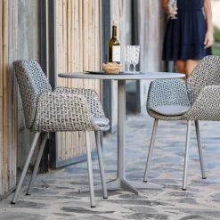 Cane-line Mesa de café Drop Ø80 cm, Light grey-light grey Gris Hot