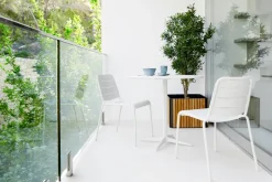 Cane-line Mesa de café Drop Ø60 cm, White-white Blanco Clearance