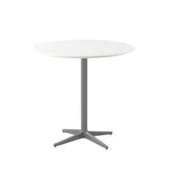Cane-line Mesa de café Drop Ø80 cm, White-light grey Blanco Best