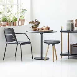 Cane-line Mesas De Jardín<Mesa de café Go Ø80 cm, Lava grey-white Gris