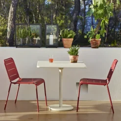 Cane-line Mesas De Jardín<Mesa de café Go 75x75 cm, White-white Blanco