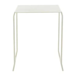 Brafab Mesa de café Haru, Pearl white, 54x61 cm Blanco