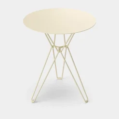 Massproductions Mesa de café Tio Ø60 cm, Ivory Beige New