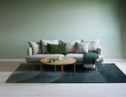 1898 Mesa de centro Anton Ø90 cm, Roble pigmentado blanco Beige Outlet