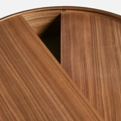 Woud Mesa de centro Arc Ø66 cm, Nogal Marrón Outlet