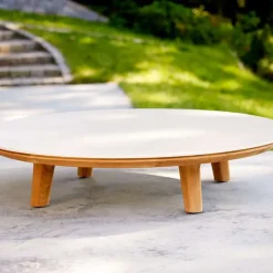 Cane-line Mesa de centro Aspect, Fossil grey-teak, cermaic Gris Outlet