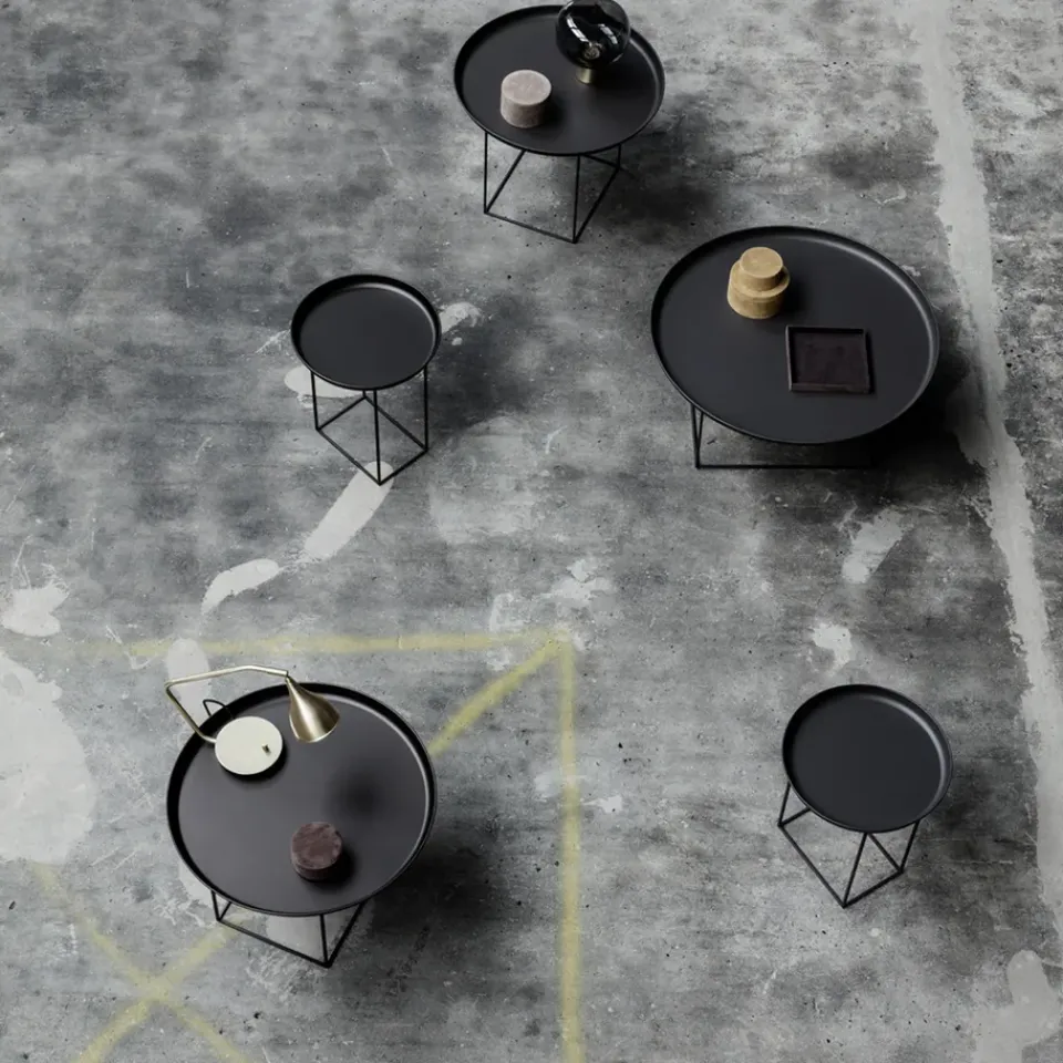 NORR11 Mesa de centro Duke large, Earth black Negro Hot