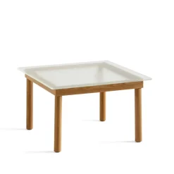 HAY Mesa de centro Kofi, Oak-ribbed glass, 60 cm Beige Online