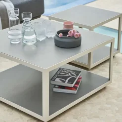 Cane-line Mesa de centro Level cerámica 62x122 cm, Light grey-lava grey Gris