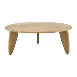 1898 Mesa de centro Lyckeby Ø80x29 cm, Naturlackad ek Marrón Outlet