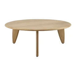 1898 Mesa de centro Lyckeby Ø80x29 cm, Naturlackad ek Marrón Outlet