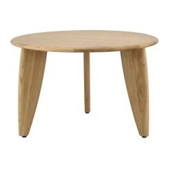 1898 Mesa de centro Lyckeby Ø60x37,5 cm, Naturlackad ek Marrón Discount