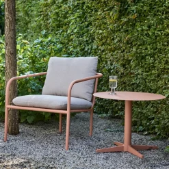 Brafab Mesa de centro Mill, Peach, Medium Ø60 cm Rojo