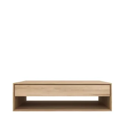 Ethnicraft Mesa de centro Nordic, Roble aceitado 1 cajón 120x70 cm Beige Discount