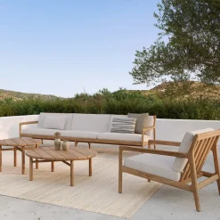 Ethnicraft Mesa de centro Quatro outdoor teak, Ø95 cm Marrón Clearance
