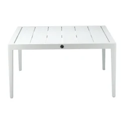 1898 Mesas De Terraza Y Mesas De Café|Mesas De Centro De Exterior<Mesa de centro Santander 78x78x40 cm, Aluminio Blanco
