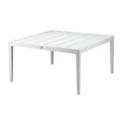 1898 Mesas De Terraza Y Mesas De Café|Mesas De Centro De Exterior<Mesa de centro Santander 78x78x40 cm, Aluminio Blanco