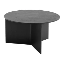 HAY Mesas De Centro<Mesa de centro Slit Ø65 cm, Black lacquered oak Negro